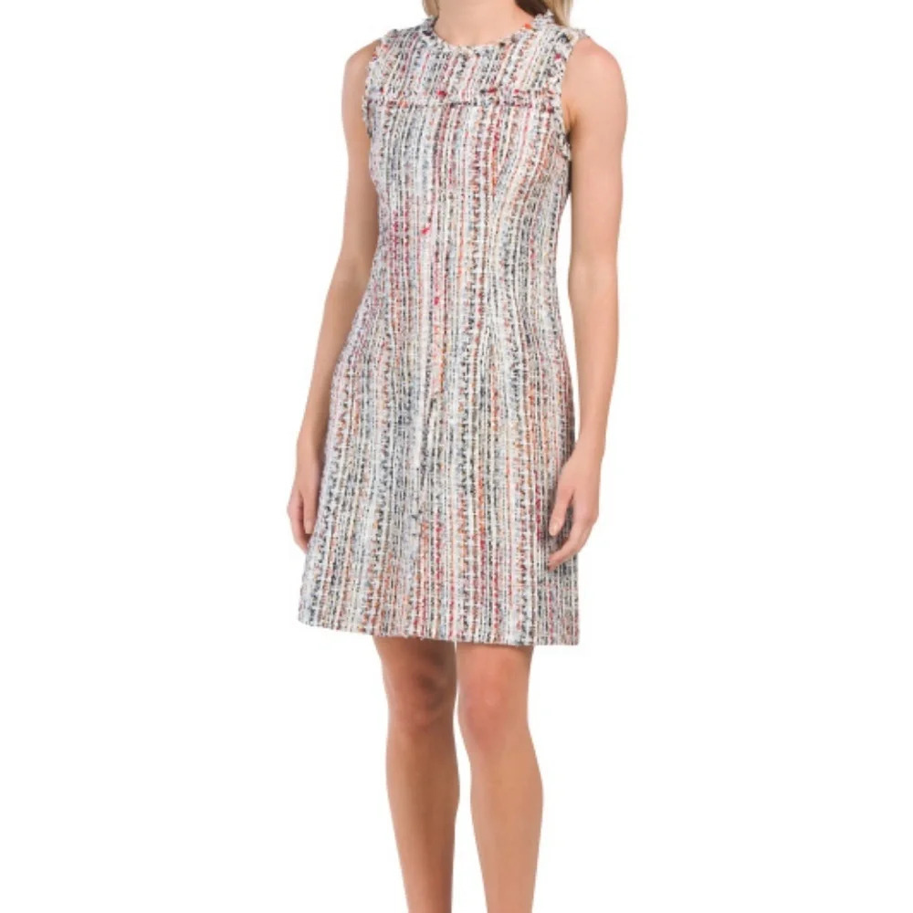 ELIE TAHARI Dean Tweed Sleeveless Dress Size 10